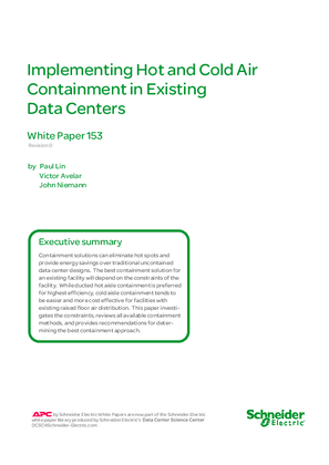 Implementing Hot and Cold Air Containment in Existing Data Centers