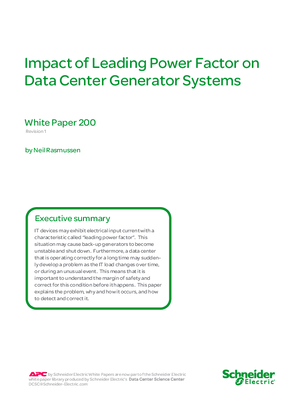 Impact of Leading Power Factor on Data Center Generator Systems