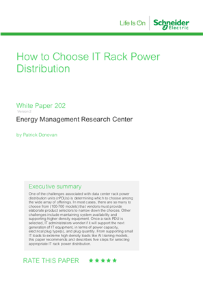 How to Choose IT Rack Power Distribution