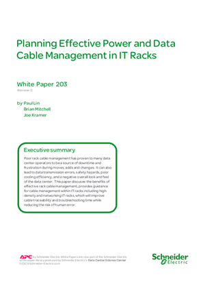 Planning Effective Power and Data Cable Management in IT Racks