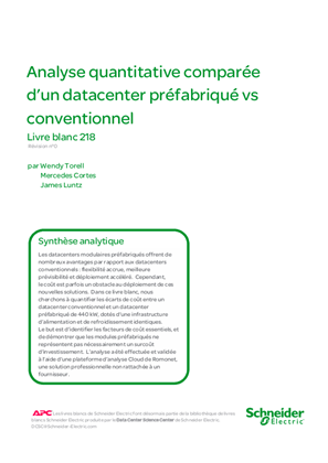 Analyse quantitative comparée d’un datacenter préfabriqué vs conventionnel