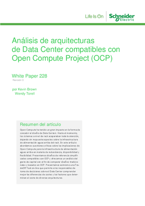 Análisis de arquitecturas de Data Center compatibles con Open Compute Project (OCP)