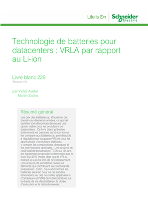 Technologie de batteries pour datacenters : VRLA par rapport au Li-ion