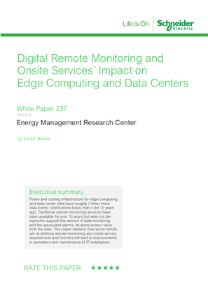 Digital Remote Monitoring and Onsite Services’ Impact on Edge Computing and Data Centers