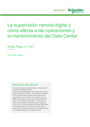 La supervisión remota digital y cómo afecta a las operaciones y el mantenimiento del Data Center