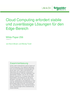 Cloud Computing erfordert stabile und zuverlässige Lösungen für den Edge-Bereich