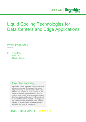 Liquid Cooling Technologies for Data Centers and Edge Applications