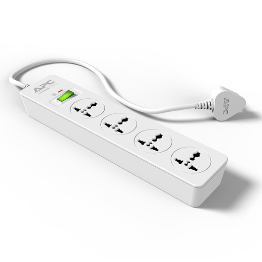 APC Essential Surge Protector 4 Outlets, 230V, Universal Sockets - APC ...