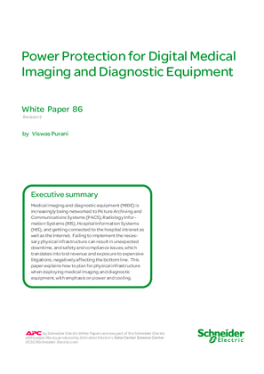 Power Protection for Digital Medical Imaging and Diagnostic Equipment