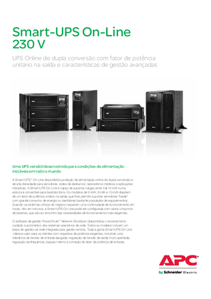 Brochura Smart-UPS On-Line