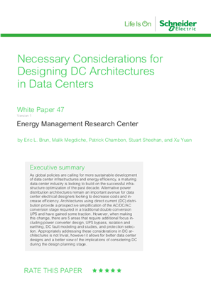 Necessary Considerations for Designing DC Architectures in Data Centers