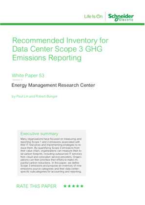 Recommended Inventory for Data Center Scope 3 GHG Emissions Reporting