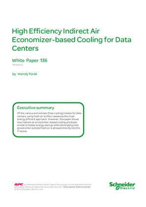 High Efficiency Indirect Air Economizer-based Cooling for Data Centers