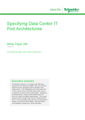 Specifying Data Center IT Pod Architectures