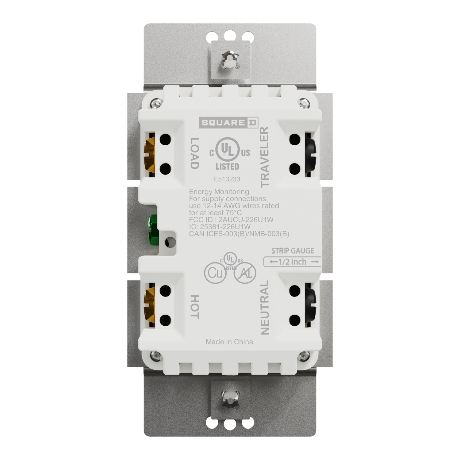 SQR22102WHZ - Dimmer, X Series, Z-wave Plus energy monitoring, 600W, single  pole, 3 way, matte finish, white | Schneider Electric USA