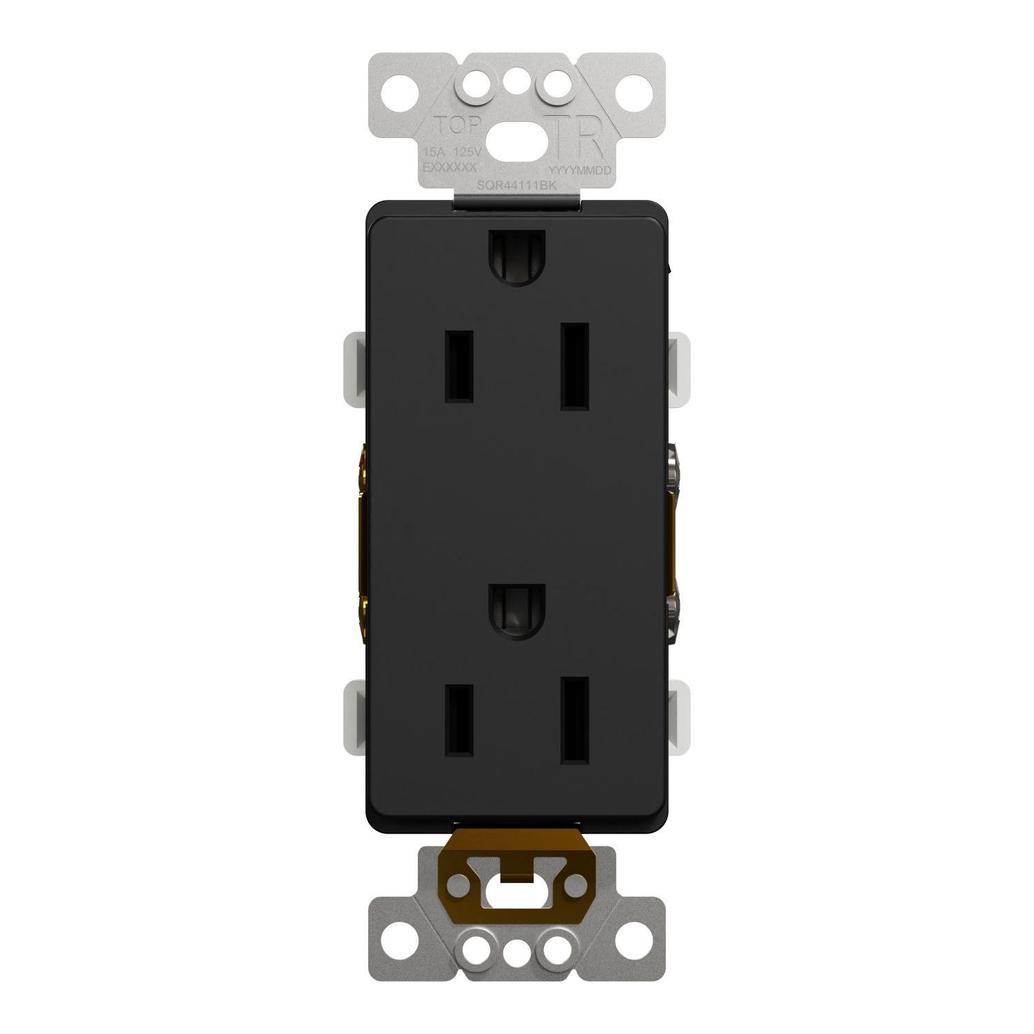 SQR44111BK - Socket-outlet, X Series, 15A, decorator, tamper 