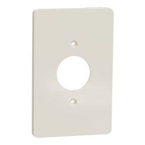 Cover frame, X Series, for socket-outlet, 1 gang, screw fixed, mid sized, light almond, matte finish