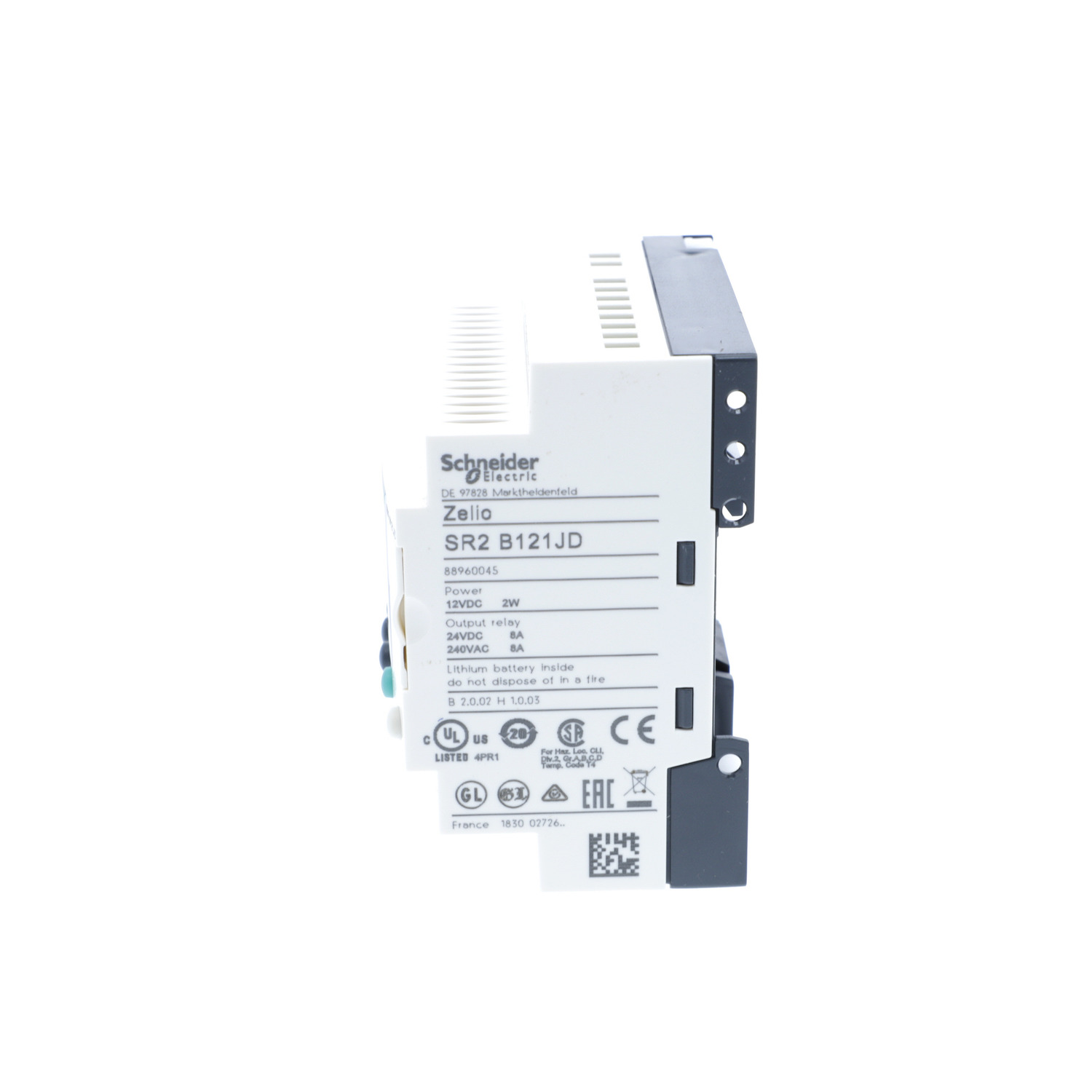 SR2B121JD - compact smart relay Zelio Logic - 12 I O - 12 V DC 