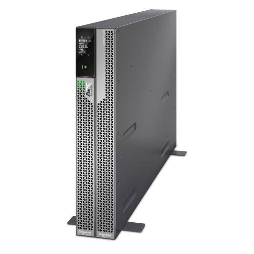 APC Smart-UPS Ultra On-Line, 5000VA, Lithium-ion, Rack/Tower 2U, 230V, Hardwired 3-Wire Output, Network Card, Extended runtime, W/rail kit Front Left