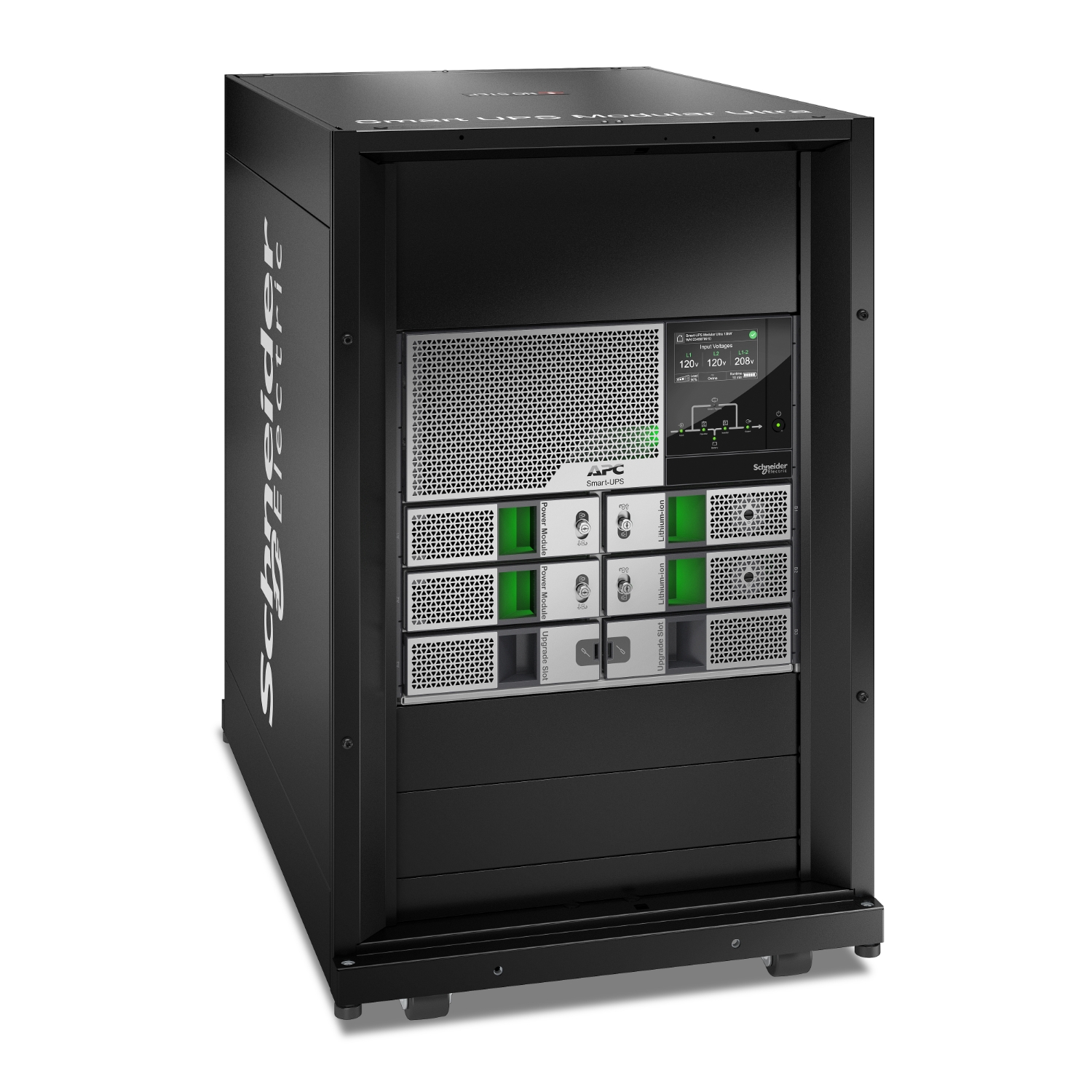 APC Smart-UPS Modular Ultra On-Line, 10kW scalable to 15kW, Lithium-ion, Tower 18U, 208/240V, Network Management, Extended runtime, W/rail kit