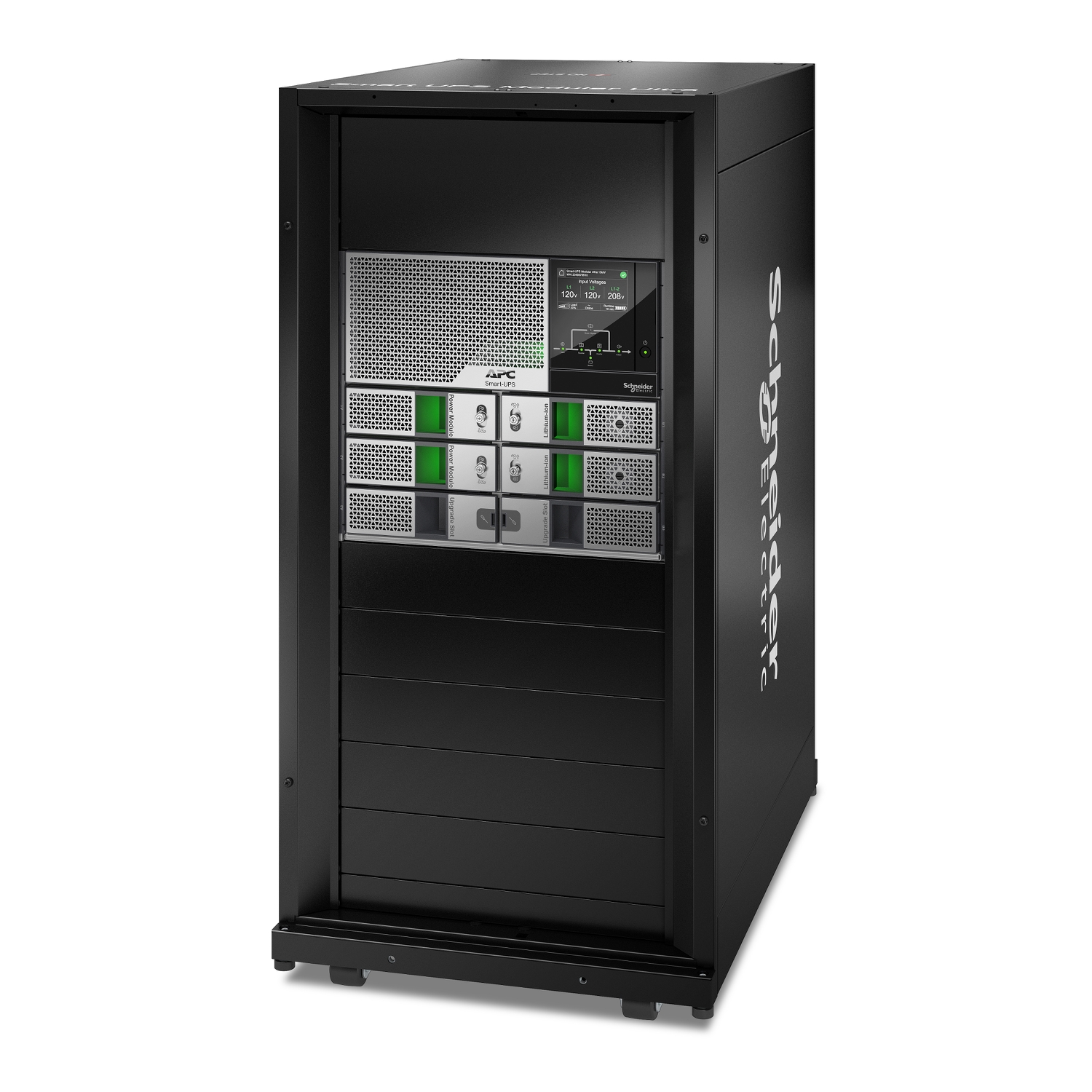 APC Smart-UPS Modular Ultra On-Line, 10kW scalable to 15kW, Lithium-ion, Tower 24U, 208/240V, Network Management, W/ External battery chassis