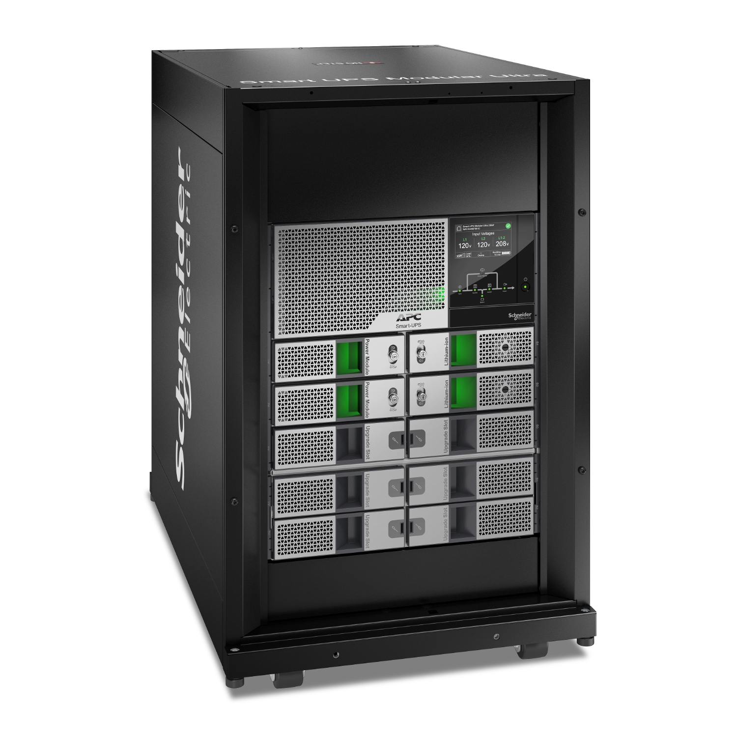 APC Smart-UPS Modular Ultra On-Line, 10kW scalable to 20kW N+1, Lithium-ion, Tower 18U, 208/240V, Network Management, W/ Battery chassis