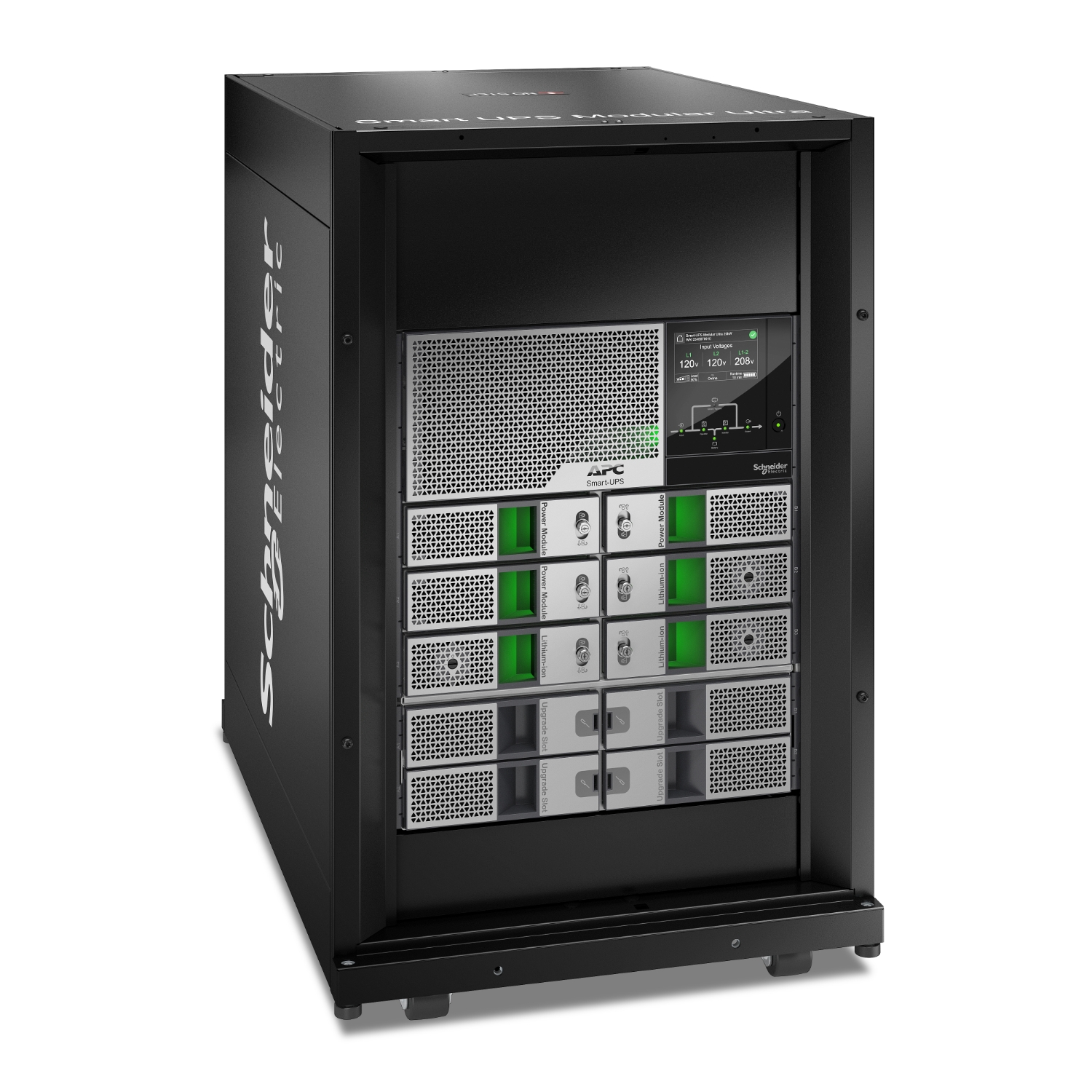 APC Smart-UPS Modular Ultra On-Line, 15kW scalable to 20kW N+1, Lithium-ion, Tower 18U, 208/240V, Network Management, W/ Battery chassis