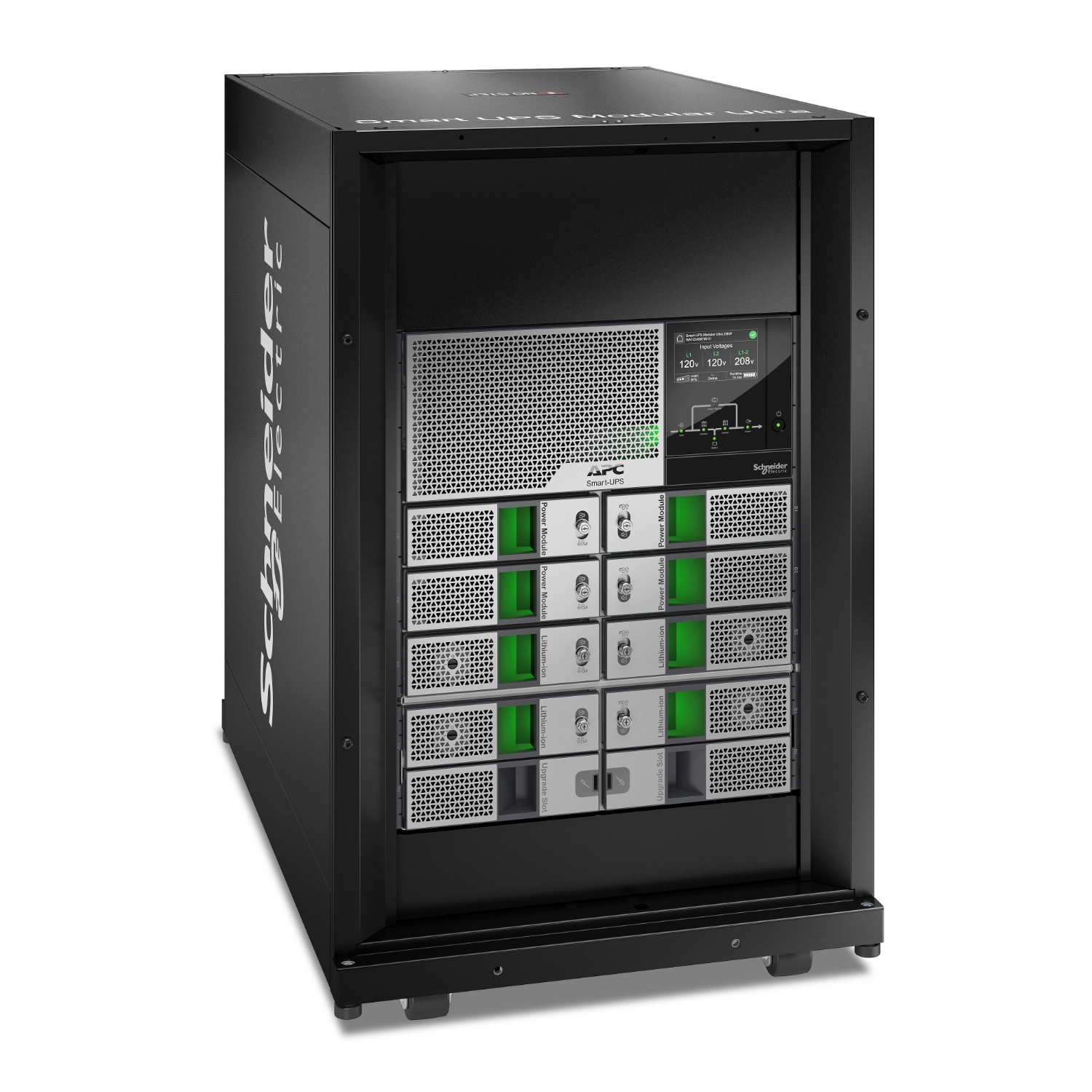 APC Smart-UPS Modular Ultra On-Line, 20kW scalable to 20kW N+1, Lithium-ion, Tower 18U, 208/240V, Network Management, W/ Battery chassis