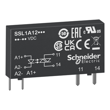 Harmony Solid State Relays, Solid State Slim Relay, 2A, Zero Voltage Switching, Input 15...30V DC, Output 24...280V AC