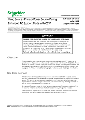 SW Enhanced Support Mode Application Note_976-0330-01-01