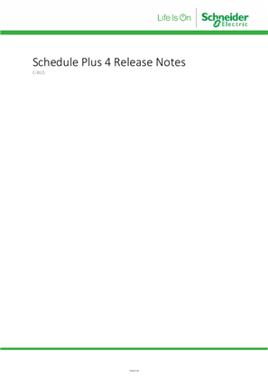 Schedule Plus 4_11_1_0 Release Notes