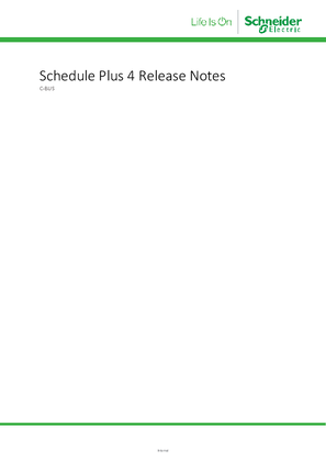 Schedule Plus and Release Notes