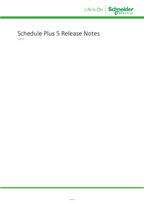 Schedule Plus Software and Release Notes V5.6.0