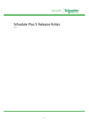Schedule Plus Release Notes V5.7.0