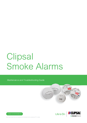 Clipsal Smoke Alarm Maintenance and Troubleshooting Guide