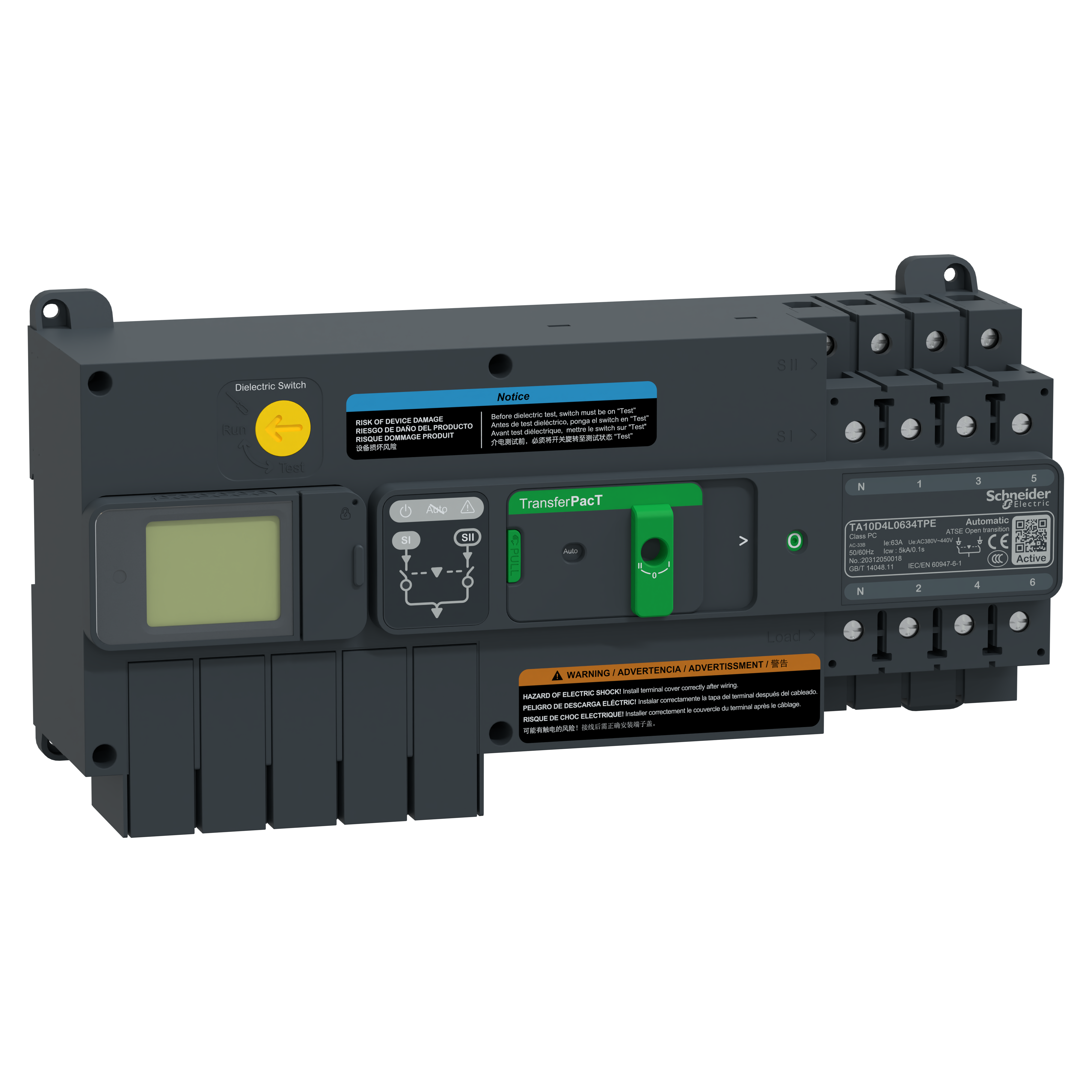 TAA100 63A 4P AUTO LCD 400V