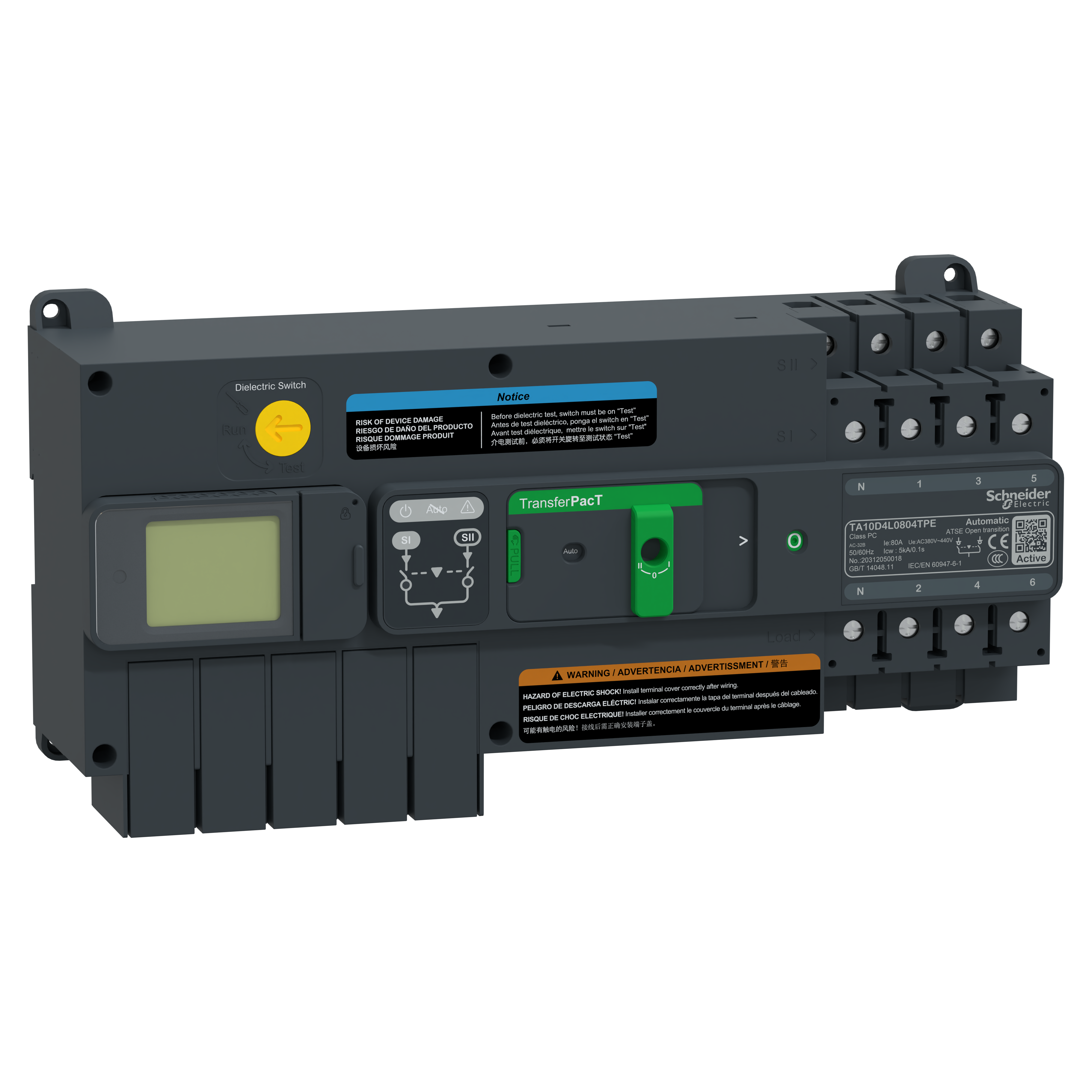 TAA100 80A 4P AUTO LCD 400V