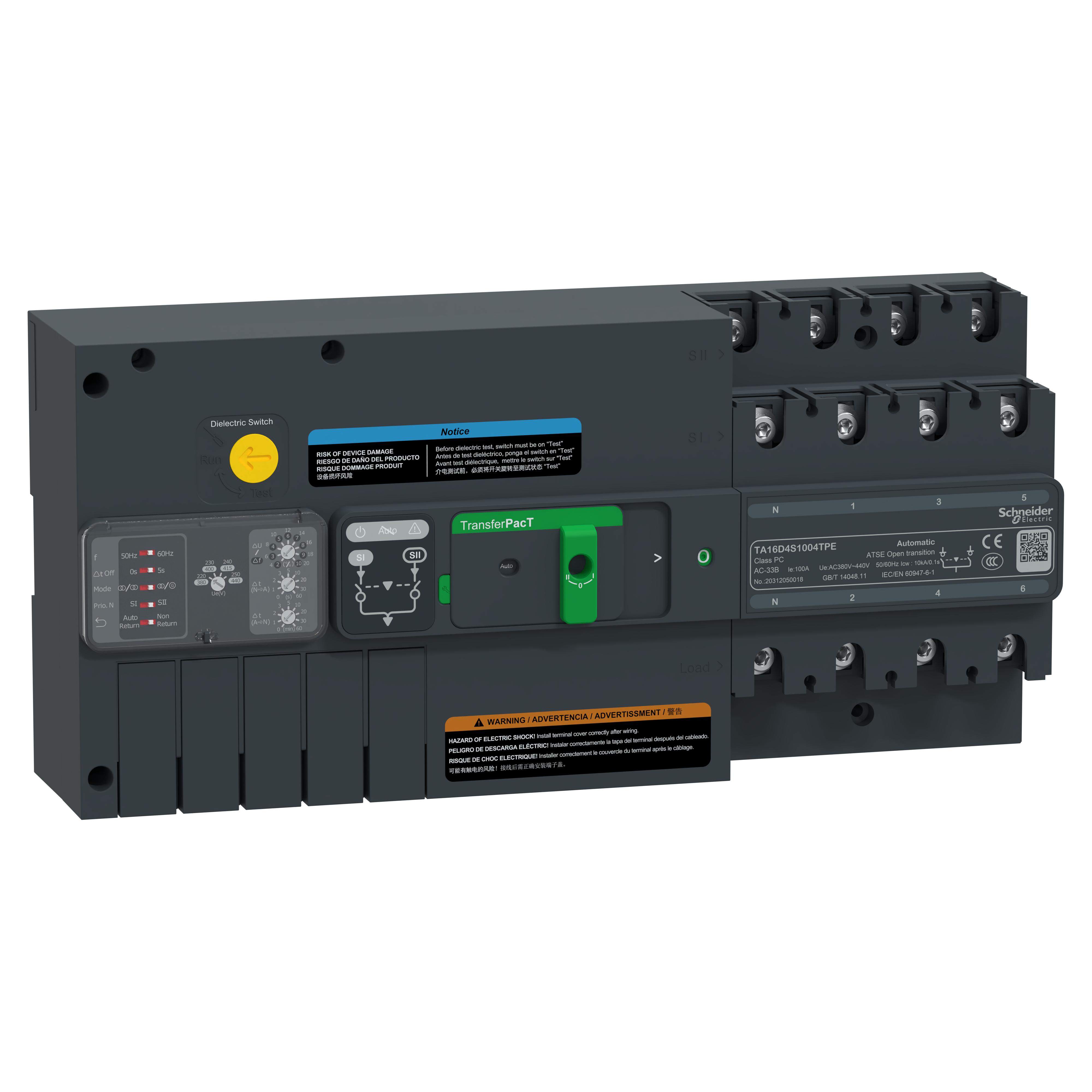 TA160 100A 4P AUTO COMMUT 400V