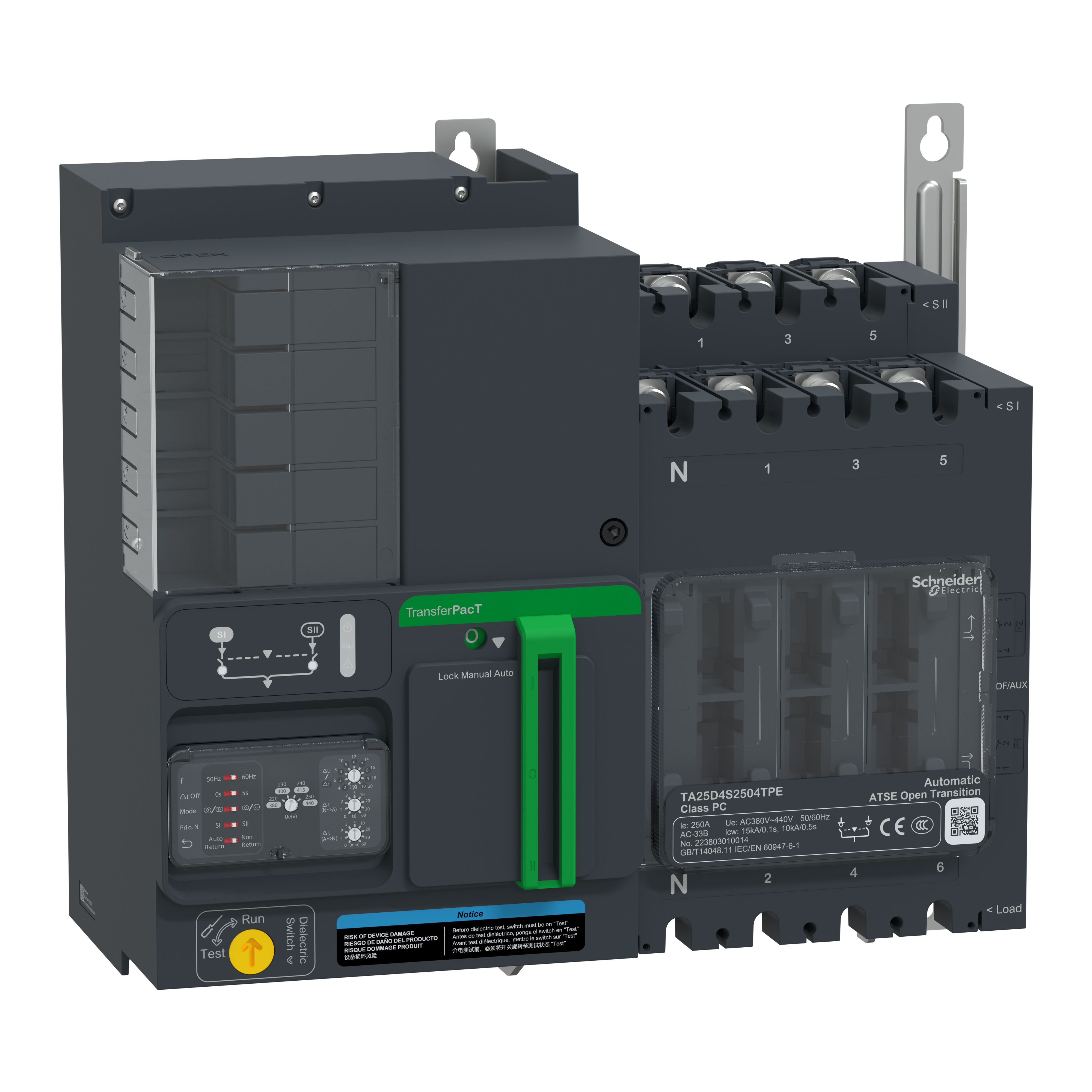 TA250 250A 4P AUTO COMMUT 400V