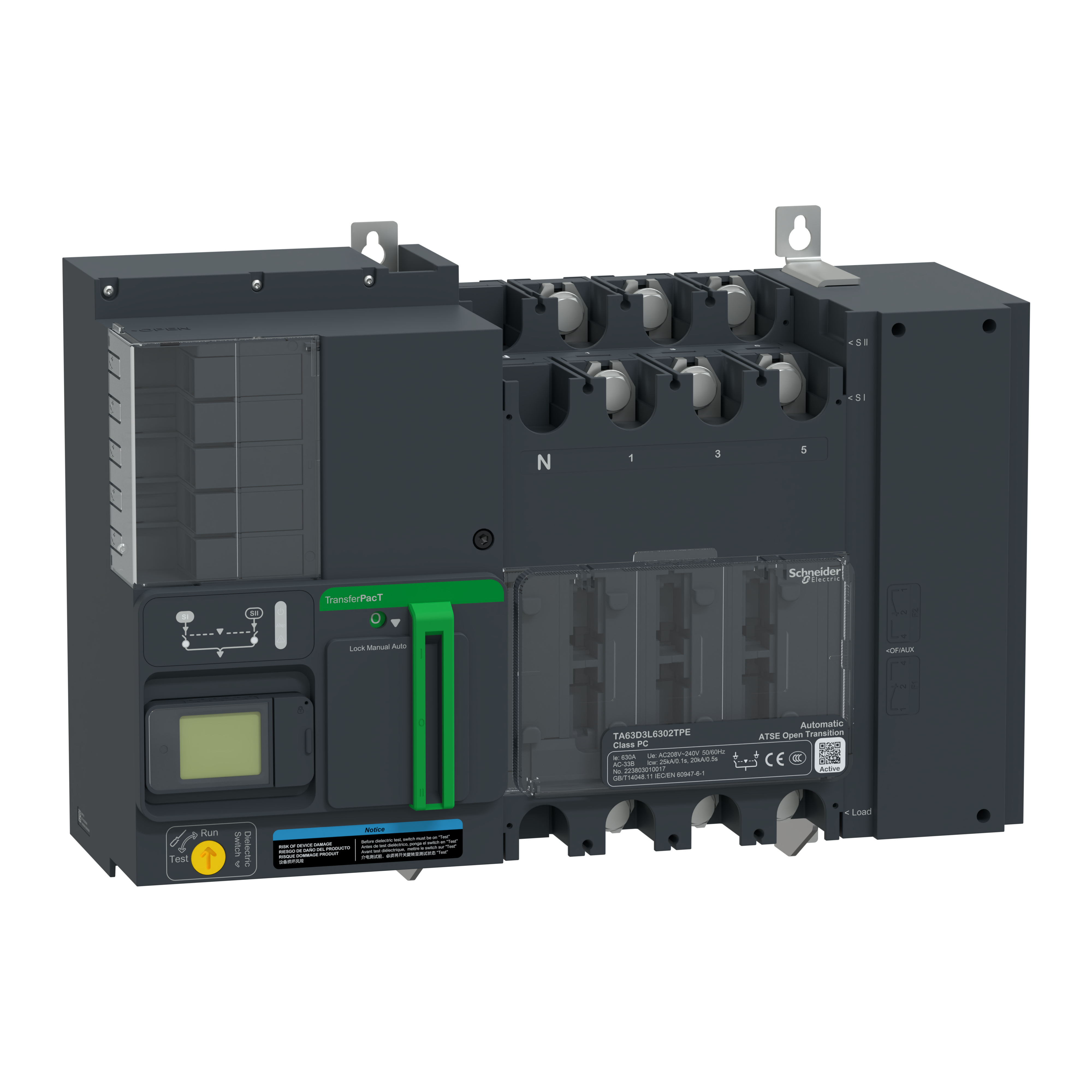 TAA630 630A 3P AUTO LCD 208V