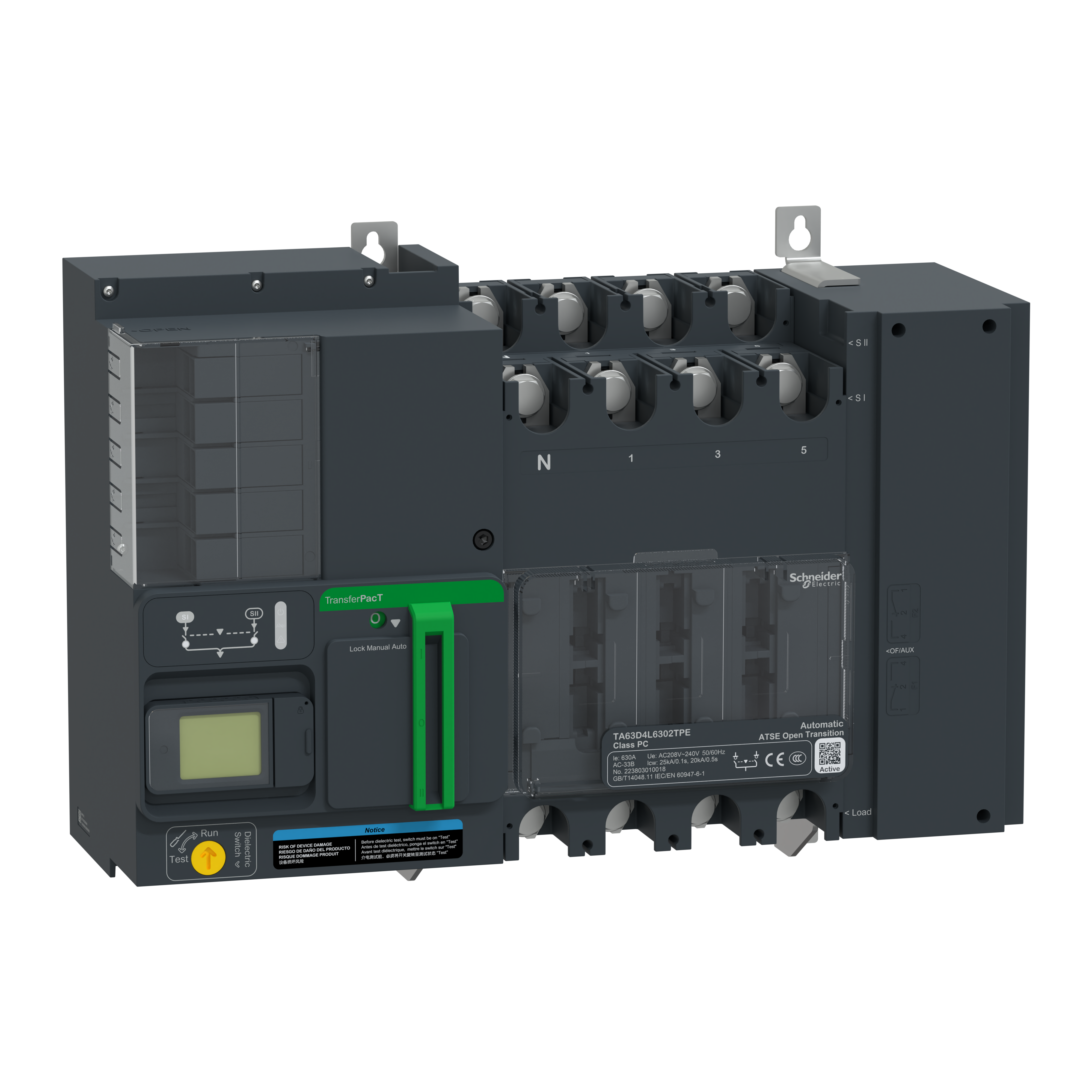 TAA630 630A 4P AUTO LCD 208V