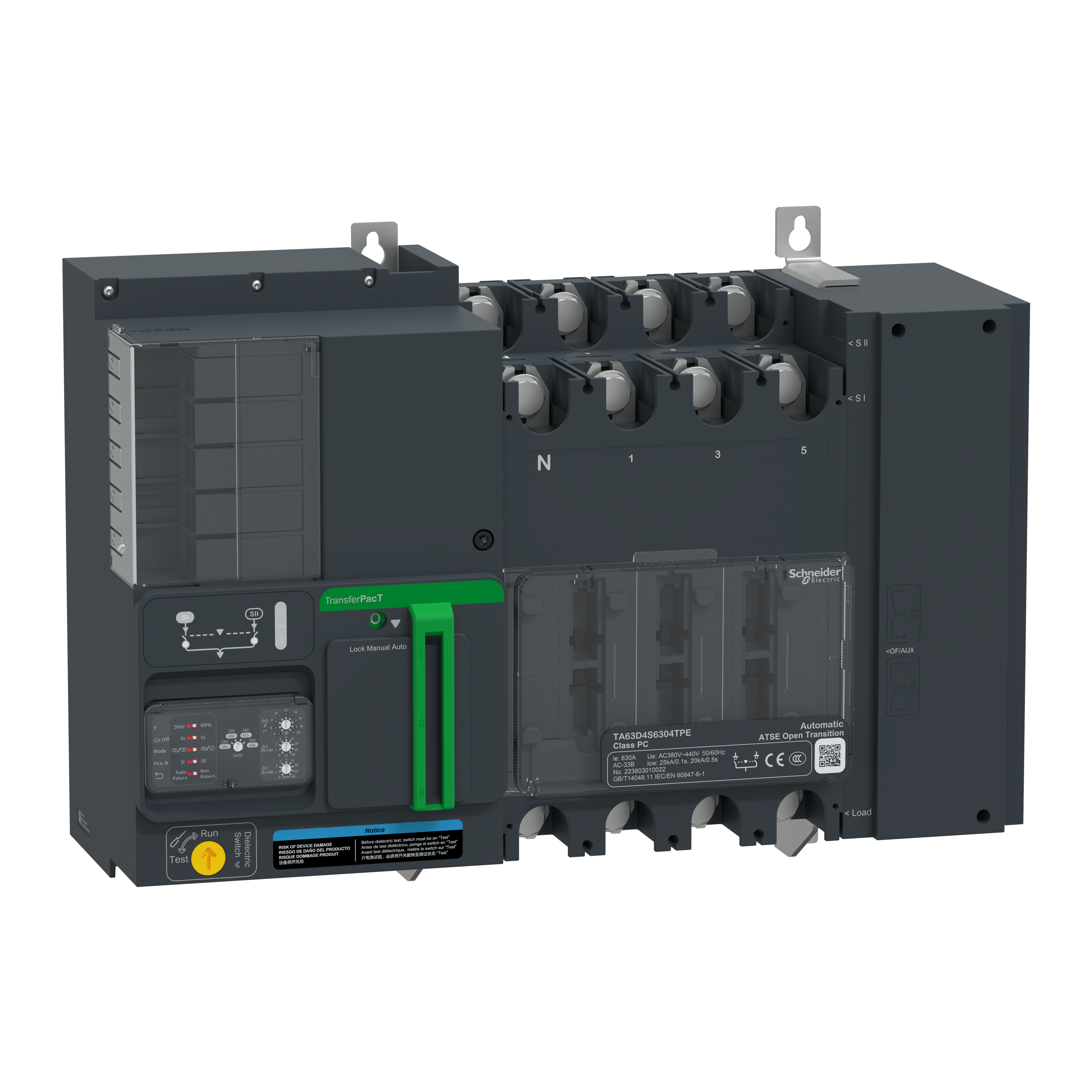 TA630 630A 4P AUTO COMMUT 400V