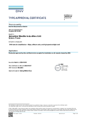 TAE00001YE_DNV Marine Type Approval Certificate_Compact INS/INV