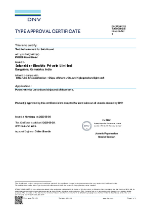 PM5350 Type Approval Certificate