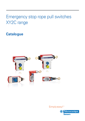 Emergency stop rope pull switches (XY2C range) catalog English 02/2020