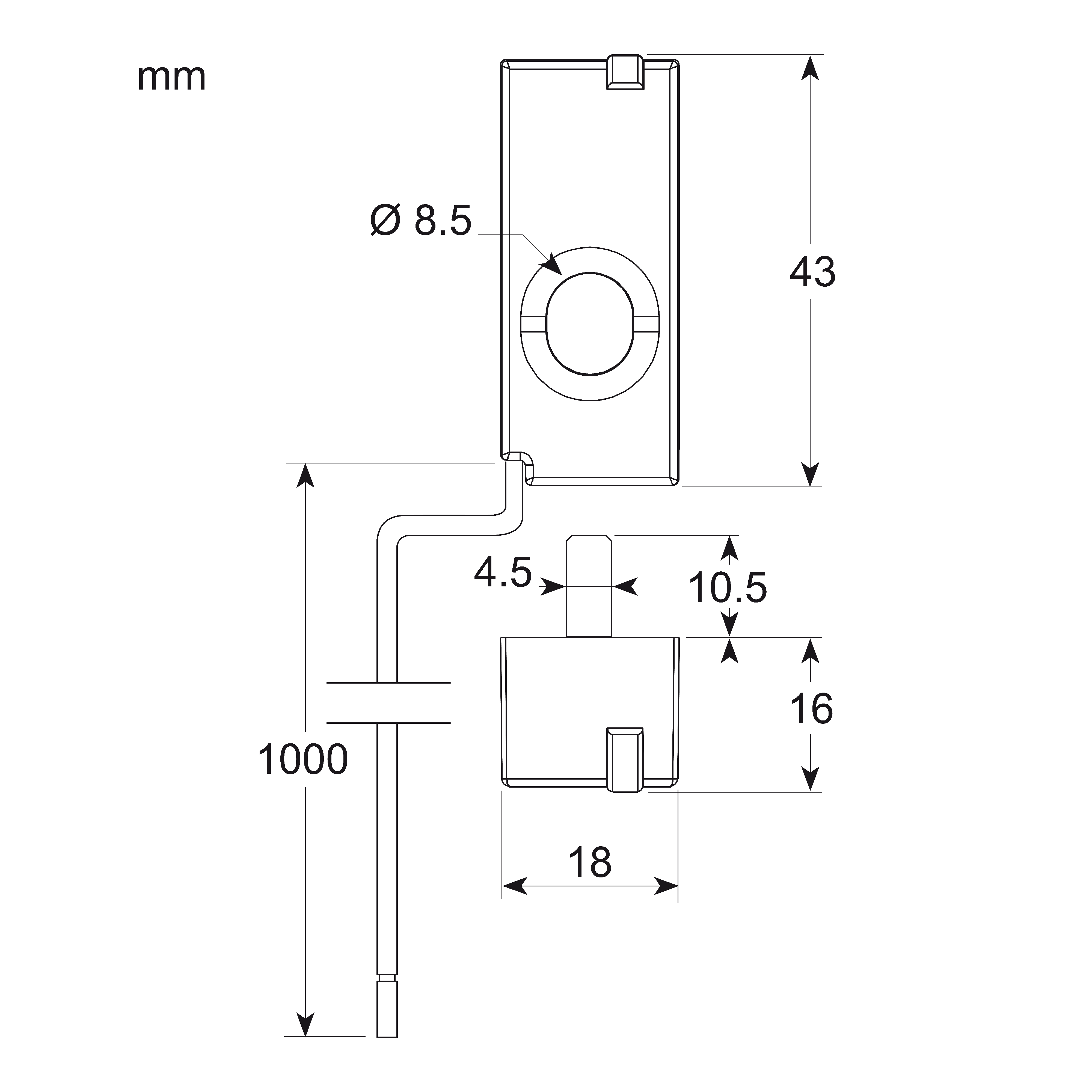 energy sensor, PowerTag Monoconnect 63A 1P+Wire top and bottom position