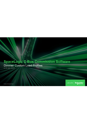 SpaceLogic C-Bus Quickstart, Dimmer Custom Load Profiles