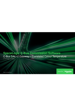 SpaceLogic, C-Bus Quickstart Correlated Colour Temperature