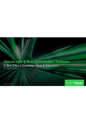 SpaceLogic, C-Bus Quickstart Hue & Saturation guide