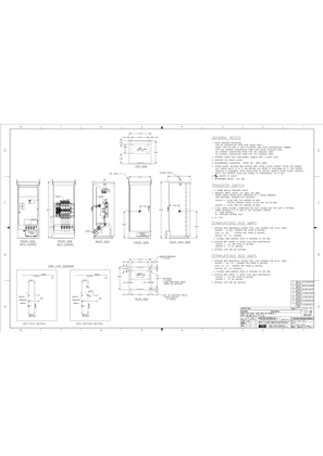 Outline Drawing | ASCO SERIES 300 Manual Transfer Switch with Quick Connects (MTQ) | 600-800 Amps | Type 3R/3RX Secure | Frame H | 977100-002